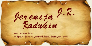 Jeremija Radukin vizit kartica